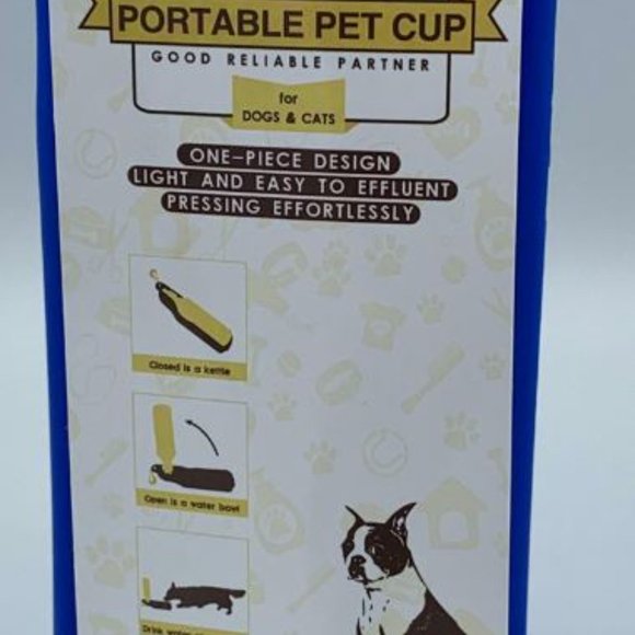 250mlDog Water Bottle Folding Drinker Plastic Portable Water Bottle Pets/Outdoor - Picture 15 of 16